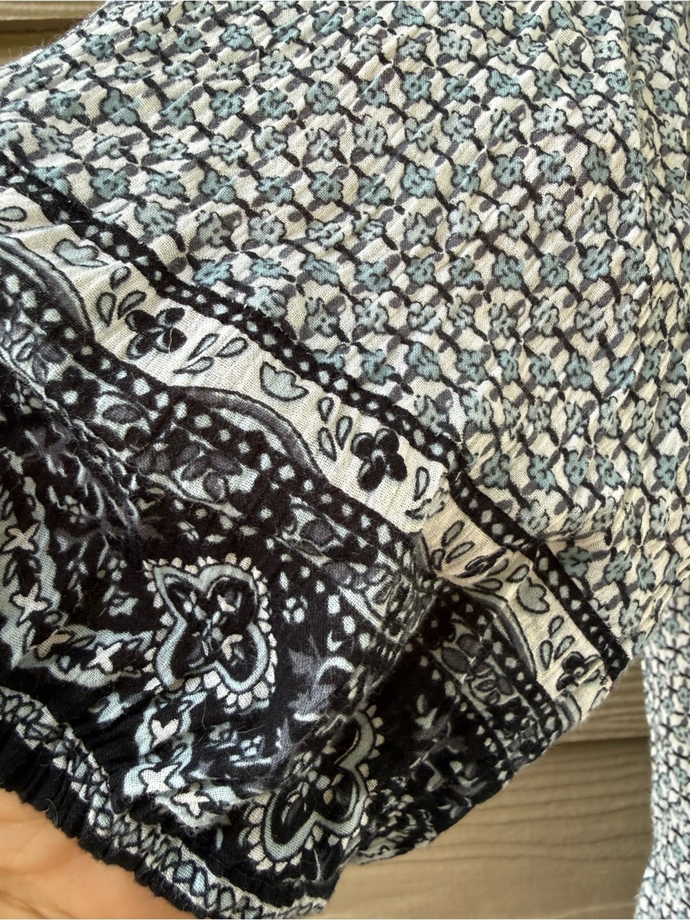Valerie Bertinelli Blouse V-Neck 3/4 Sleeve Printed Cotton Tunic Size 2X - Picture 9 of 10
